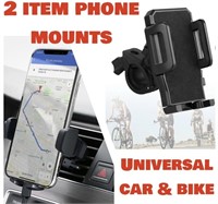 2 ITEMS CAR & BIKE UNIVERSAL PHONE MOUNT NEW