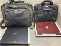 (2) Dell Laptops w/ Travel Cases - Not Tested
