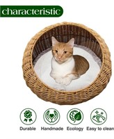 Poly Rattan Pet Bed Basket/Shelter for Small C