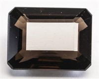 19.50ct Rectangular Cut Natural Smoky Quartz GLI