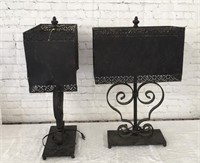 Pair of Wrought Iron Lamps