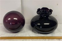 Purple ball and vase