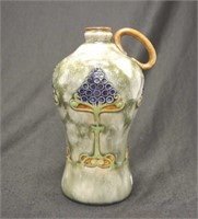 Royal Doulton Art Nouveau stoneware spirit flask