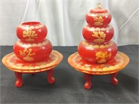 Oriental Stacked Trinket Boxes