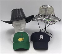 4 Hats,  Cowboy, Detroit Tigers,