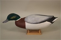Mallard Drake Duck Decoy by E.R. Braden, Signed