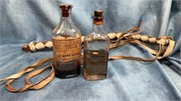 Small Whip & (2) Vintage Medicine Bottles