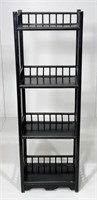 What Not Shelf, black lacquer, 4 levels, doweled