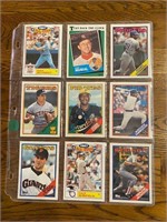 1988 Topps baseball cards