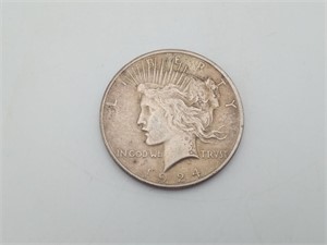 1924 Peace Silver Dollar US Coin
