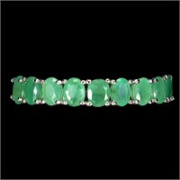 Oval Green Emerald 4x3mm Gemstone 925 Sterling Sil