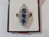 18ct white gold Sapphire and Diamond ring