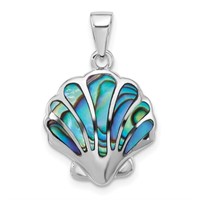 Sterling SilveR Polished Abalone Shell Pendant
