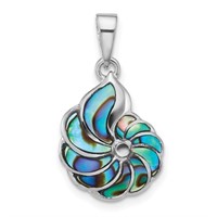 Sterling SilverAbalone Swirl Shell Pendant