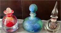 J - LOT OF 3 PERFUME BOTTLES (L128)