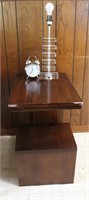 Art Deco End Table w/ Lamp & Clock