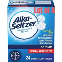 Lot of 4 Alka-Seltzer Extra Strength Antacid Effer