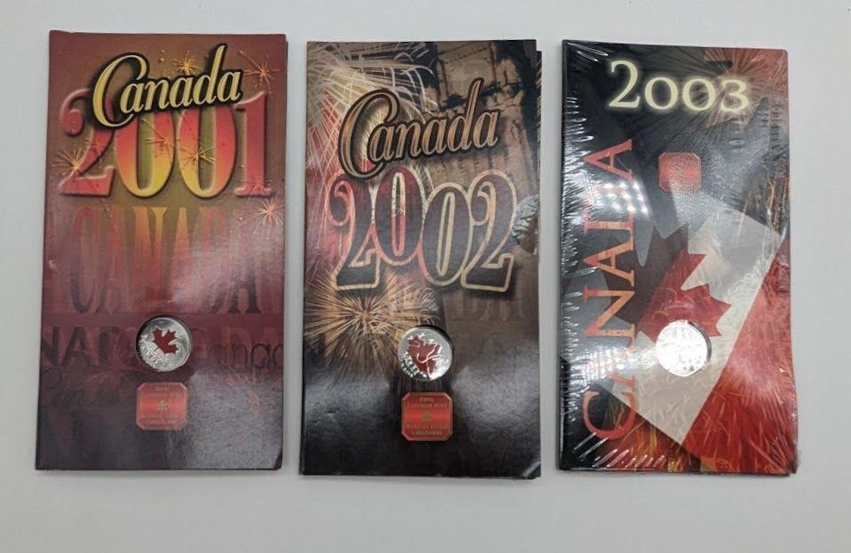 Lot Of 3 Canada Day 25-Cent Coins