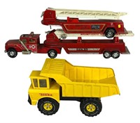 Vintage Nylint Hook-N-Ladder Fire Truck & Tonka Du