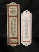 Shelbyville Advertising Metal Thermometers With Pr