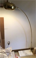 Brass arc floor lamp