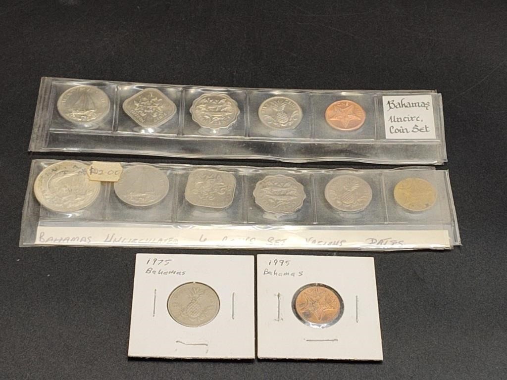 Bahamas coin sets and coins