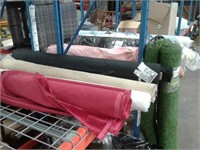 Large Lot Asstd rolls of Fabric & Astroturf