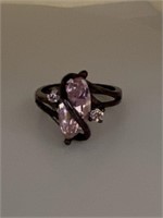 Vintage Pink Marquise Cut Ring