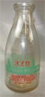 Mountain Dairy Farms Milk Bottle