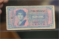 25 Cents Military Note