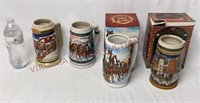 Budweiser Clydesdales Holiday Beer Steins - 4