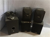 Assorted Speaker Lot W/ Logitech X-540 Subwoofer,