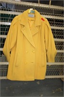 Freddi-Gail Yellow Wool Jacket w/Pockets Size 16