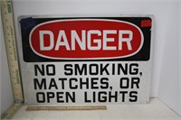 Danger No Smoking Metal Sign
