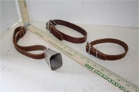 Leather Dog Collar's  3, 1 Has a Bell