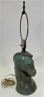 Mid Century Horse Head Ceramic Rustic Lamp