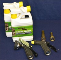 2  Bottles of House Wash with 4 Sprayers