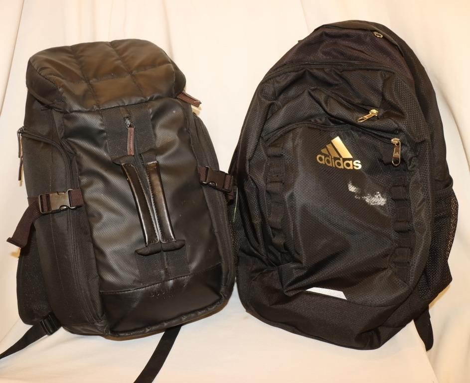 2 Black Backpacks: Adidas & Duchamp London