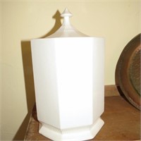 White Ironstone Canister