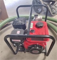 gas powered water pump,  2 hoses, new