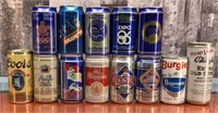 Vtg. beer cans (full)