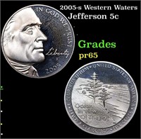 Proof 2005-s Western Waters Jefferson Nickel 5c Gr