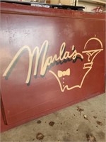 acrylic modern shelves, poster frame, Marla's Bake