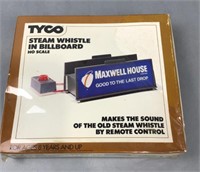 Tyco steam whistle in billboard HO scale, Maxwell