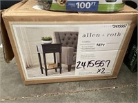 ALLEN + ROTH CAHILL ACCENT TABLE GUN METAL FINISH