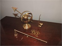 Brass Armillary & Assorted Brass Items