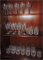 Set of Waterford Crystal Alana Pattern Glasses