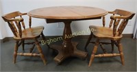 Maple Dining Table w/ 2 Chairs & 2 Leaves