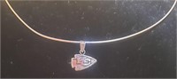 STERLING KANSAS CITY CHIEFS NECKLACE