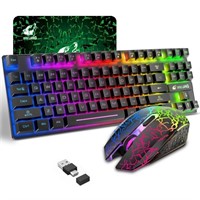 Wireless Gaming Keyboard and Mouse Combo with...